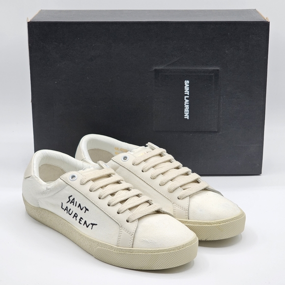 Saint Laurent Paris Court Low Top Sneakers - Picture 1 of 8